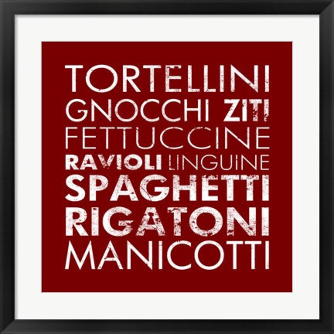 Framed Art Pasta II Square by Veruca Salt Wall Decor 18x24 Artwork